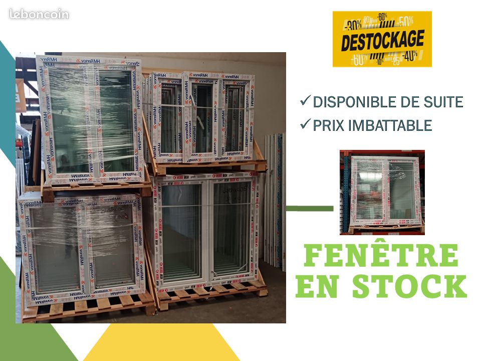 Fenêtre stock PVC triple vitrage (image 1)
