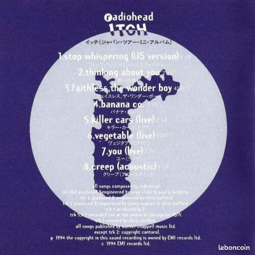 CD EP Radiohead ITCH import Japon RARE (image 2)