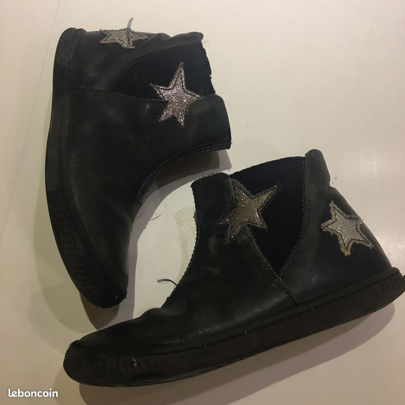 Bottines fille en cuir taille 28 (image 1)