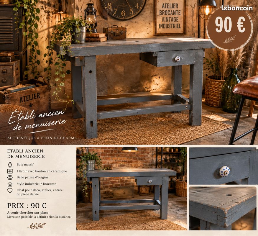 Établi ancien vintage (image 2)