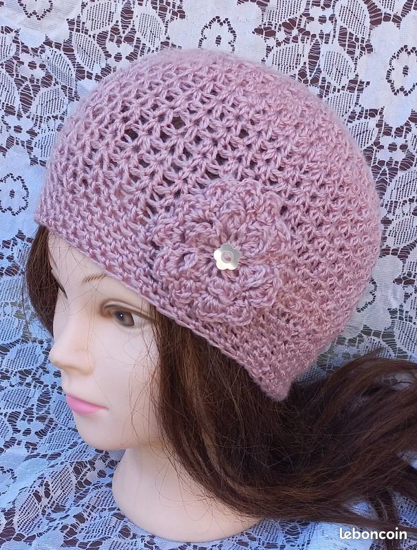 Bonnet Femme Pink Lady Rose - Taille Unique - Neuf Sans étiquettes - Acrylique