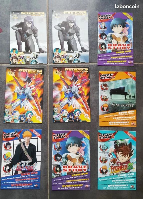 Lot revues MANGA KAZE ANIM - BEEZ - RUMBLING HEARTS + flyers publicité (image 3)
