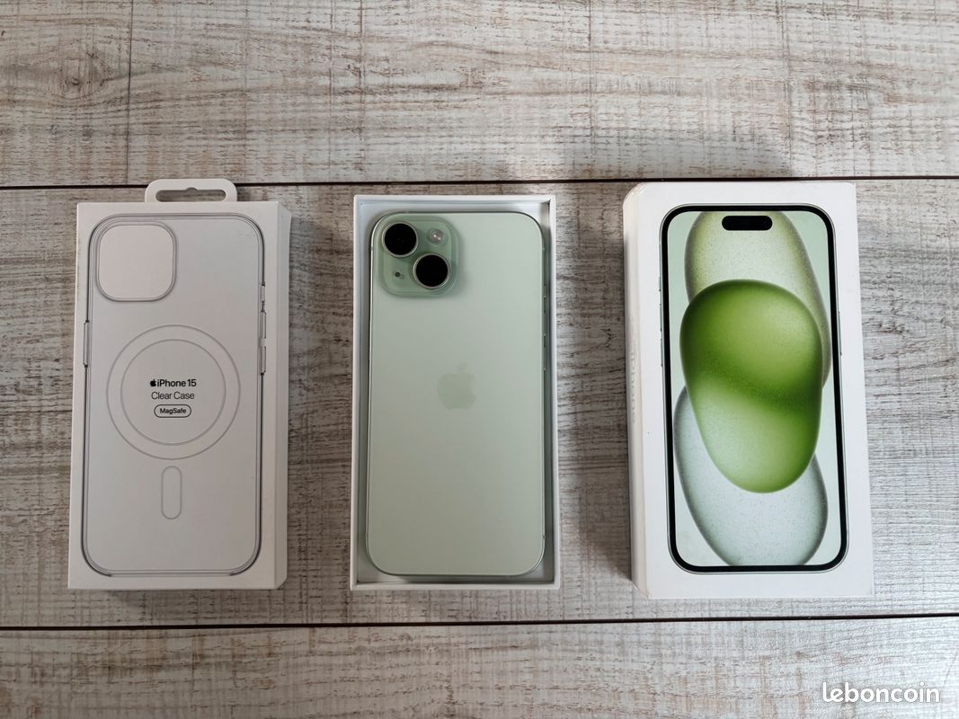 IPhone 15 Vert 128 Go - Boîte Ouverte (neuf, Jamais Utilisé)