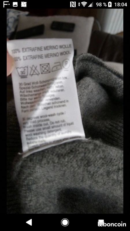 PULL /LAINE / Lambswool / Valeur / 99 euros / Marque / Fynch Hatton (image 4)