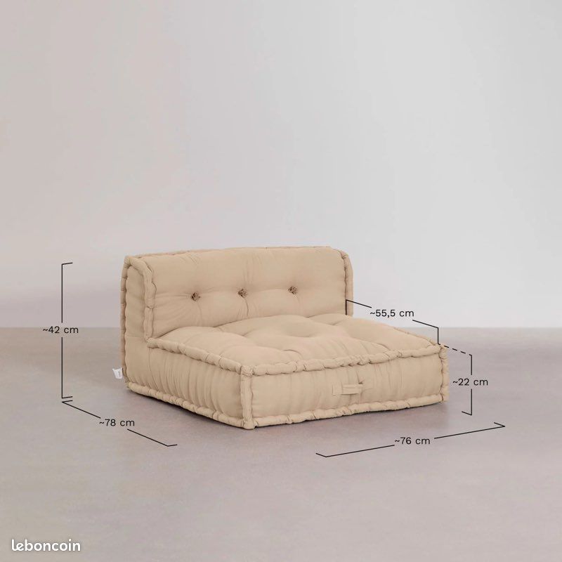 Canapé modulable Sklum crème (image 10)