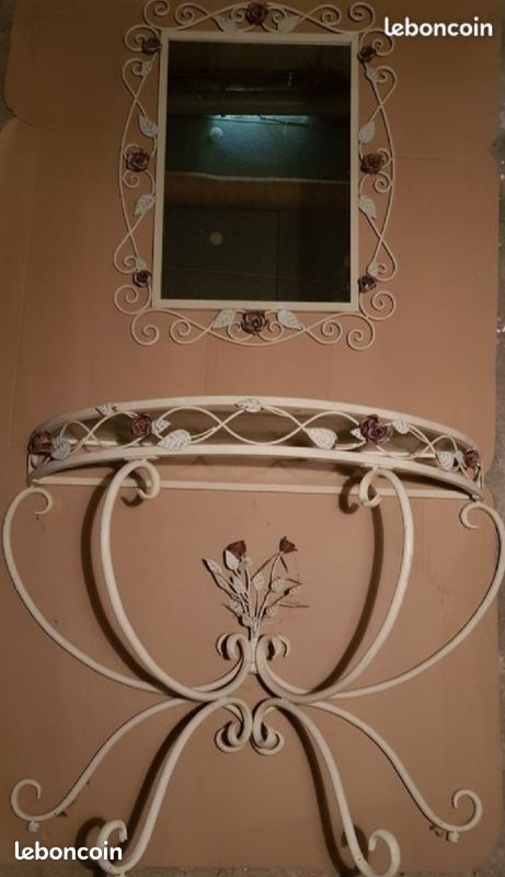 Console et miroir en fer forgé (image 1)