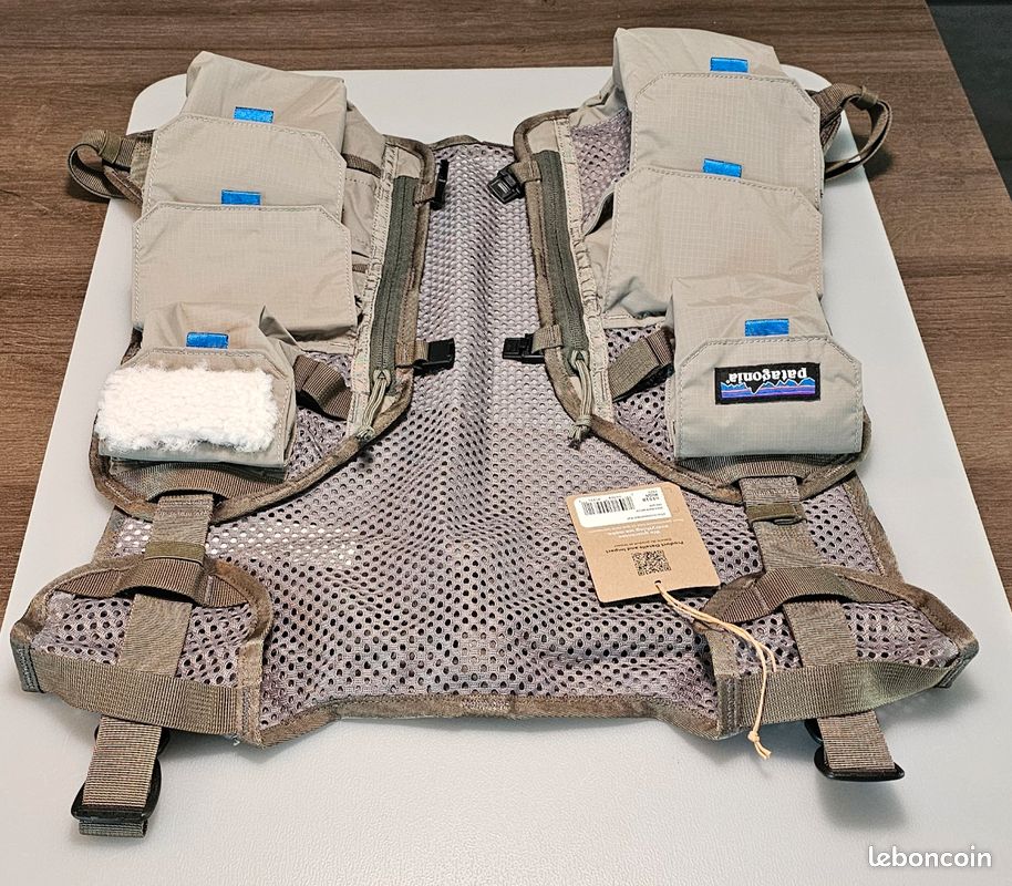 Gilet De Pêche à La Mouche Fishpond - Maille Verte - Multi-poches - Bretelles Ajustables - Occasion état Neuf