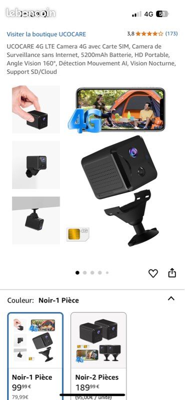 UCOCARE 4G LTE Camera de Surveillance (image 1)