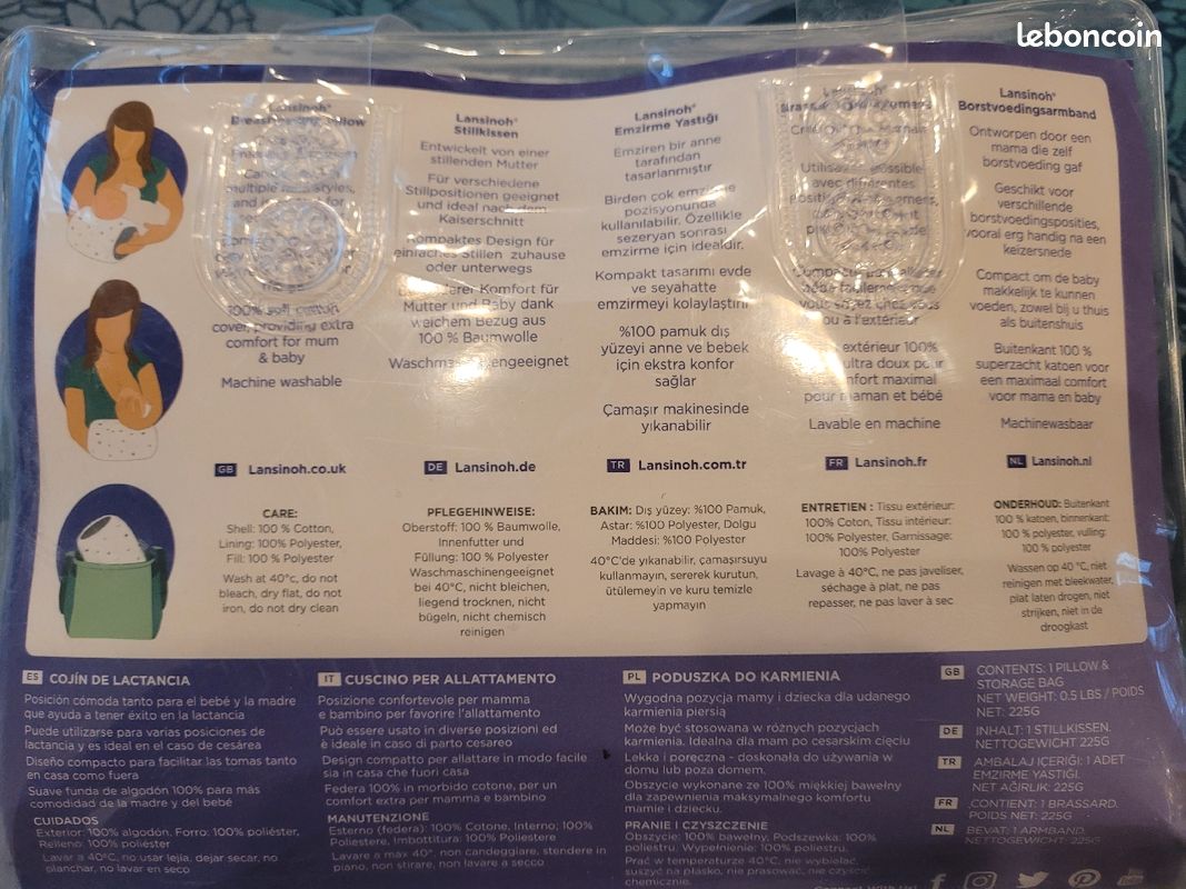 Coussin d'allaitement de voyage lansinoh (image 2)