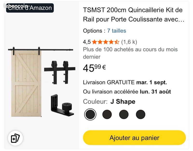 Kit pour une porte coulissante neuf (image 3)