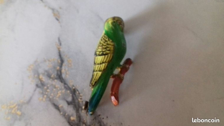 Petite broche vintage perroquet