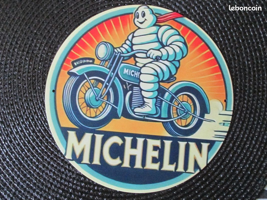 Plaque Tôlée Michelin 30x20 Cm - Neuf, Idéal Pour Le Bricolage, La Décoration Ou La Personnalisation