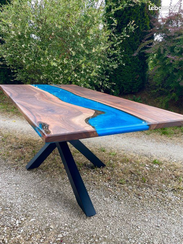 Création table rivière mobilier bois résine epoxy (image 10)