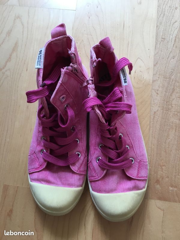 Baskets Hautes Rose Pointure 34 (image 1)