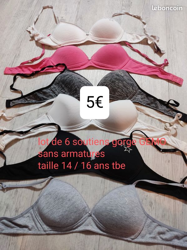 Lot Soutien-gorge Gémo 14/16 ans Vêtements