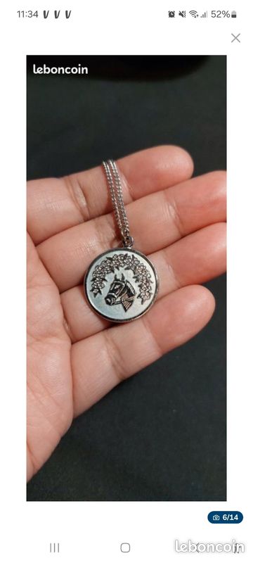 Collier Ancien En Argent Sterling 925 - 11g, Longueur 19.3 Pouces | Vintage Ukraine | Occasion En Très Bon état
