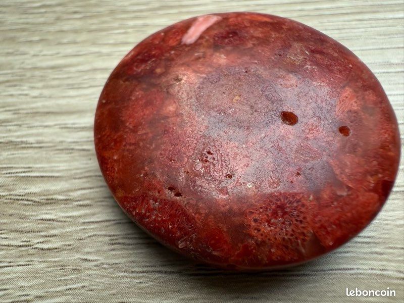 10 Perles De Pierre Jade - Boules 8mm Rouge Vif - DIY Bijoux Création