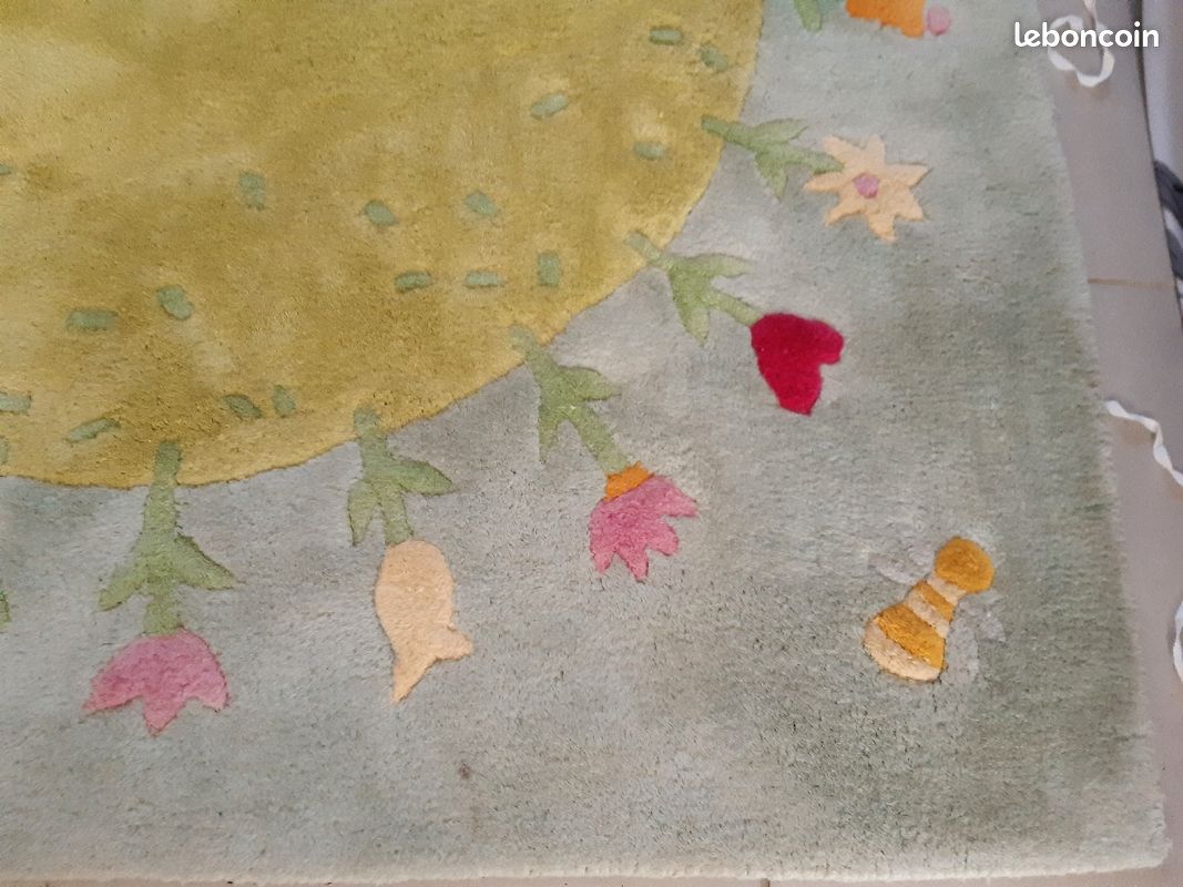 Tapis épais 100% laine 150x150 idéal chambre d'enfant (image 5)
