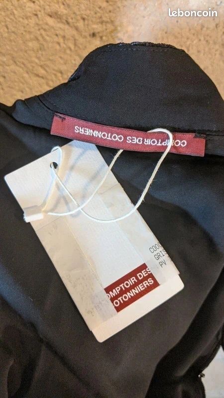 Jupe Noire En Velours Côtelé Comptoir Des Cotonniers – Taille 38, Style Crayon, élastique Taille – Neuf Avec étiquettes