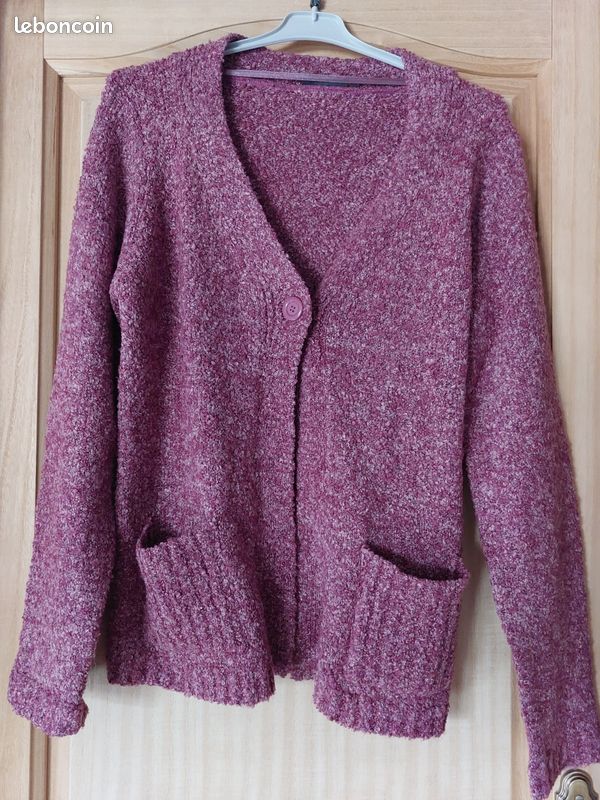 Gilet long fushia pour femme Vêtements