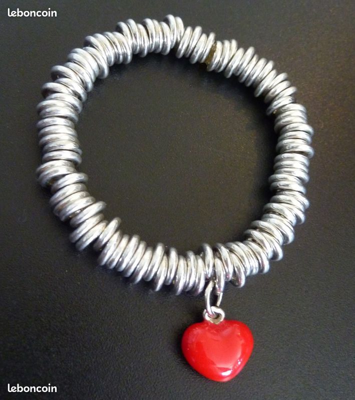 Bracelet Coeur En Argent Plaqué - Neuf Pour Femme - Avec Écrin/Étiquettes
