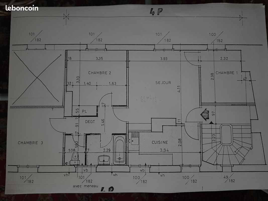 Appartement 3 pièces 61 m² · à Dieppe · 61 m² · 610 €