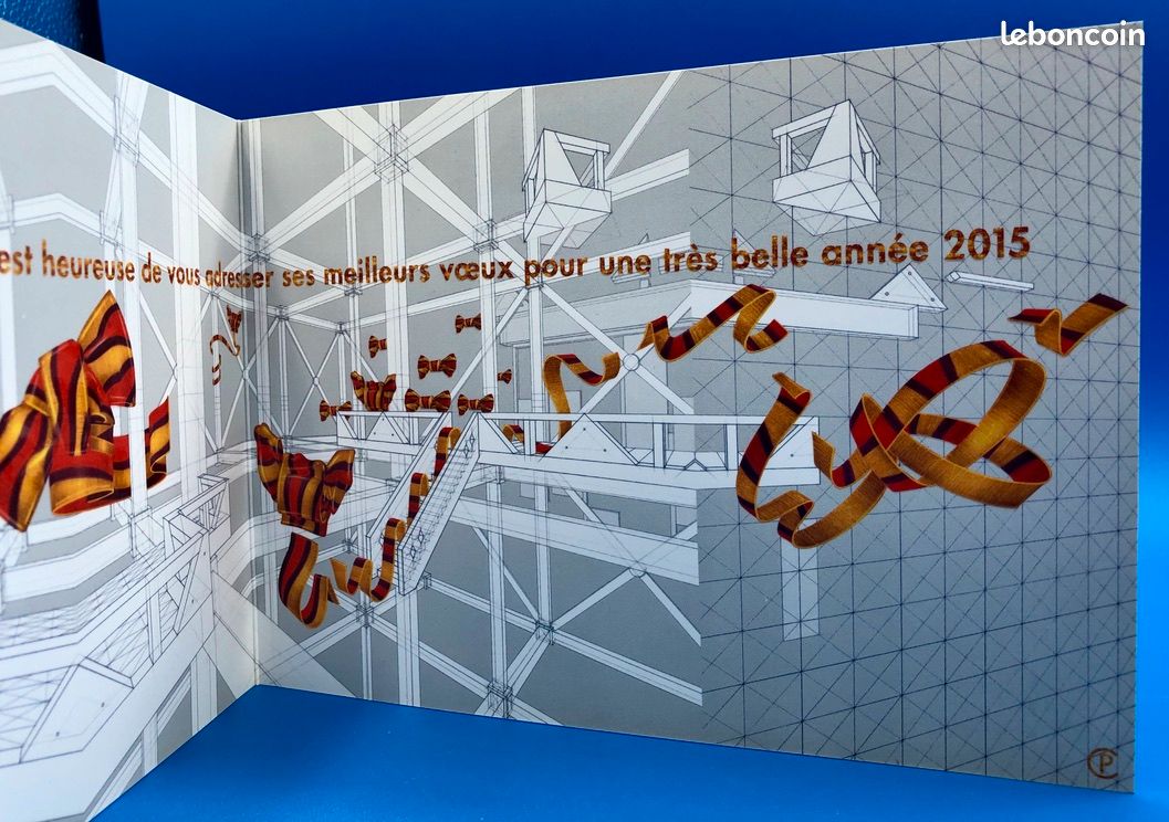 Pierre CLEMENT SCYNA 4 - CARTE DE VOEUX DOUBLE VOLET 2015 SIGNÉE (image 4)