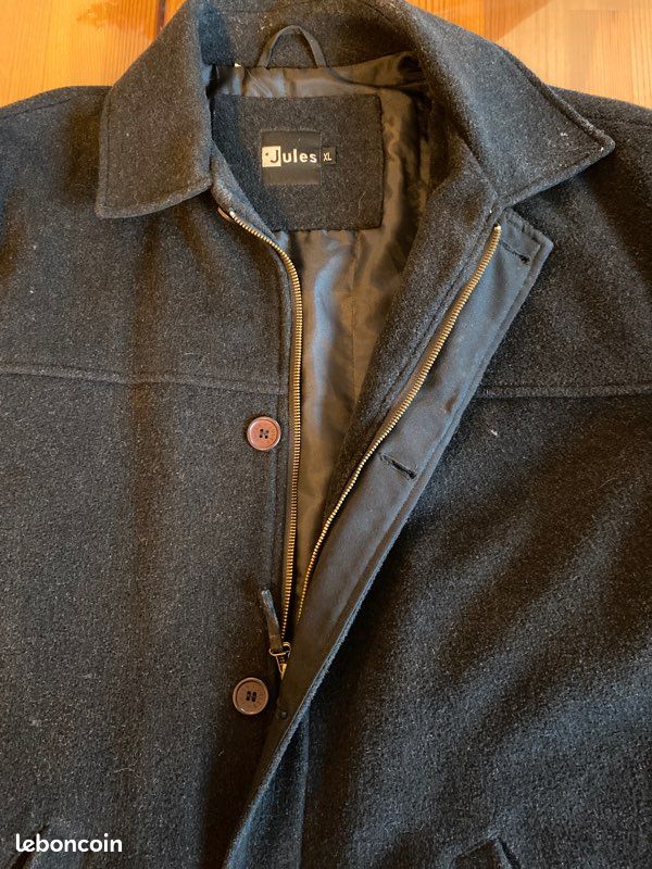 Veste Homme JULES Noire Taille XL - Occasion En Très Bon état, Doublure Coton