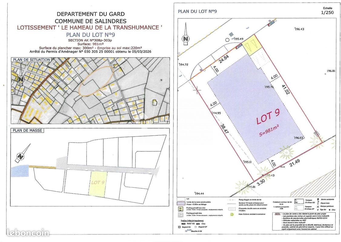 Terrain 981 m² · à Salindres · 981 m² · 95 000 €