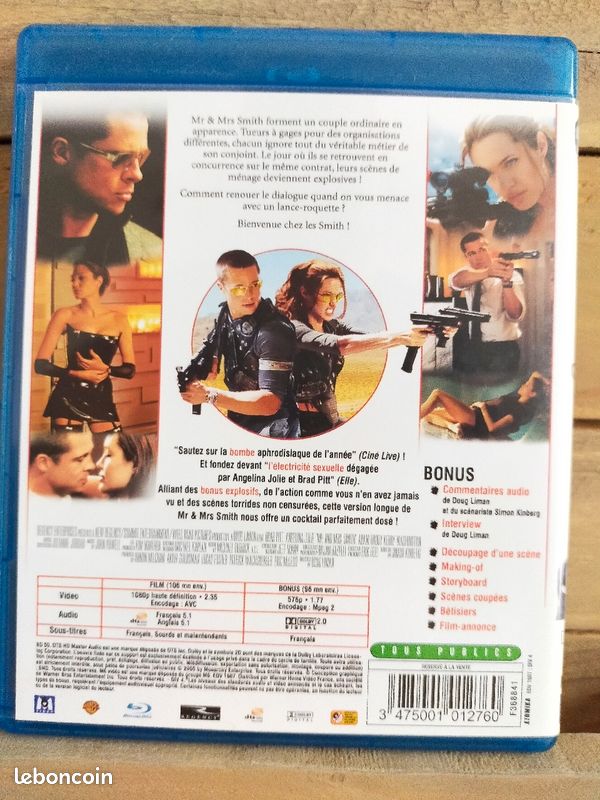 Blu Ray Mr and Mrs Smith (image 2)