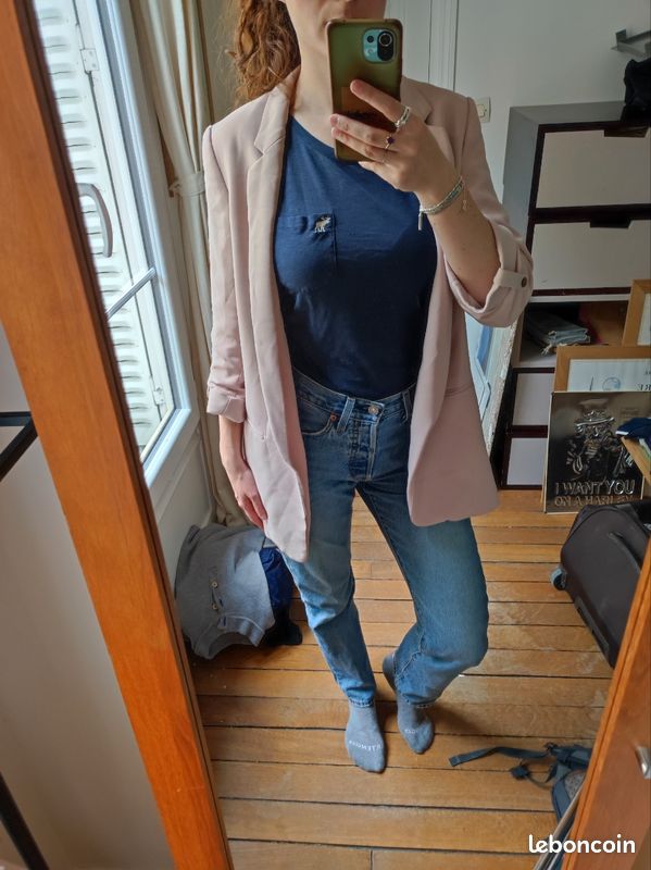 Veste rose poudré Zara (image 2)