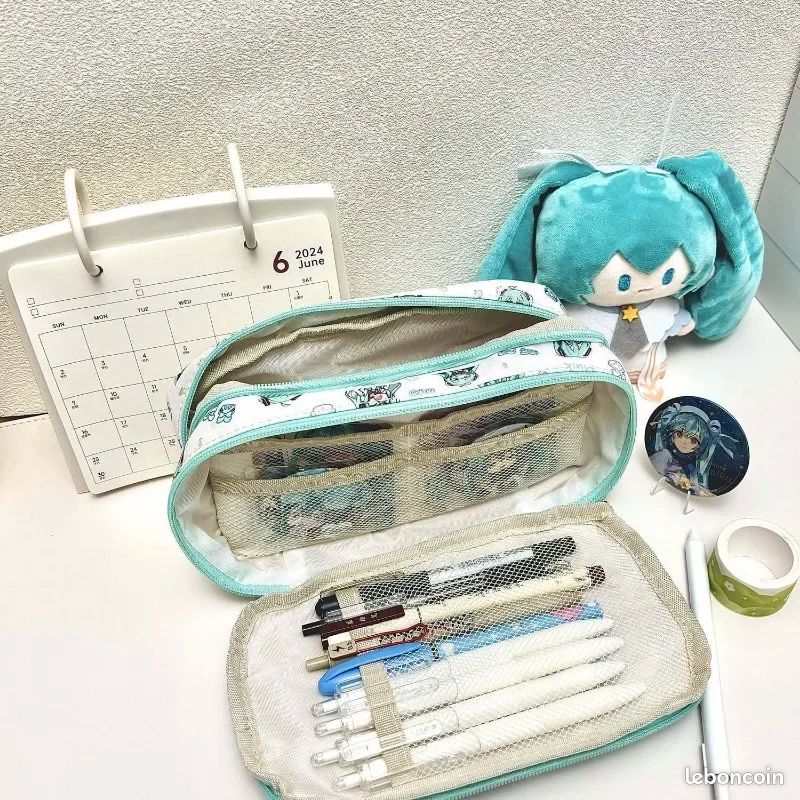 Ensemble De Papeterie Hatsune Miku - Cahier A5, Stylo, Crayon Et Accessoires Pour Fans D'Anime