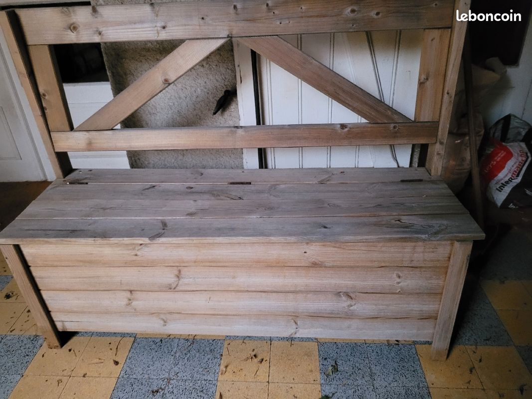Meuble banc - coffre de jardin- piscine 140x40x90cm (image 1)