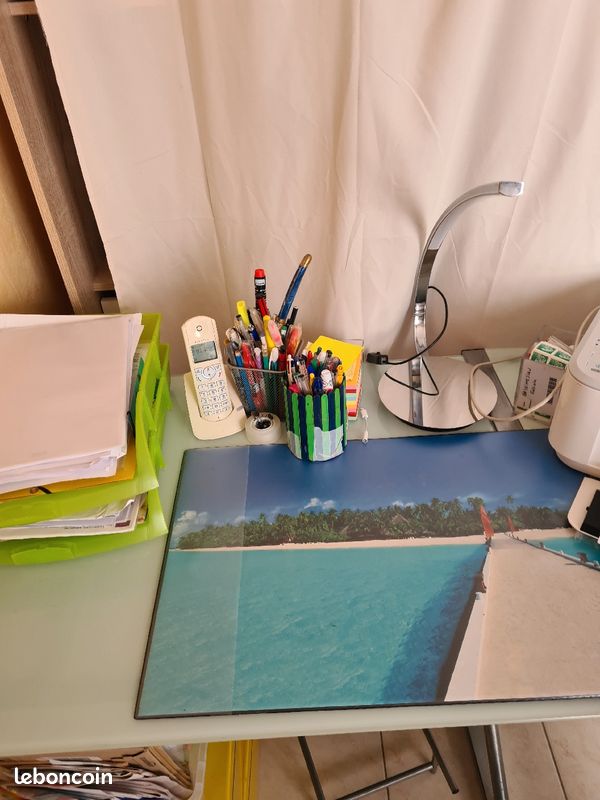 Bureau de Directeur en verre trempé 2 cotés (image 4)