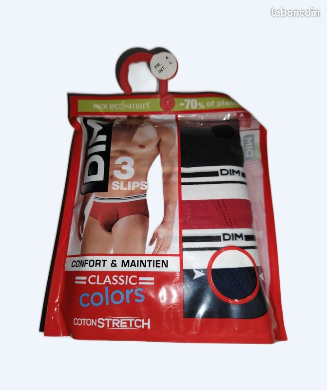 Les Slips Coton Extensible Marine/gris/turquoise Emballage De 3