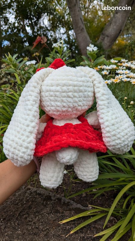 Peluche Lapin grande taille fait main au crochet (image 6)