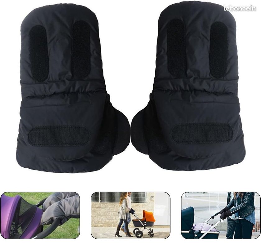 Gant Pour Poussette VGE - Couverture De Barre De Poussette Housse De Protection Pour Accoudoir De Moufles Poussette