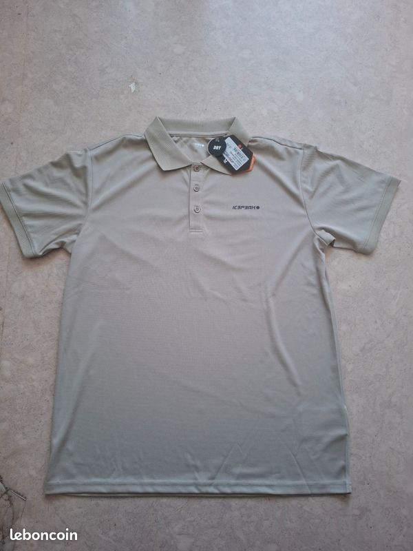 ICEPEAK Polo Bellmont Pour Homme beige Taille M (image 1)