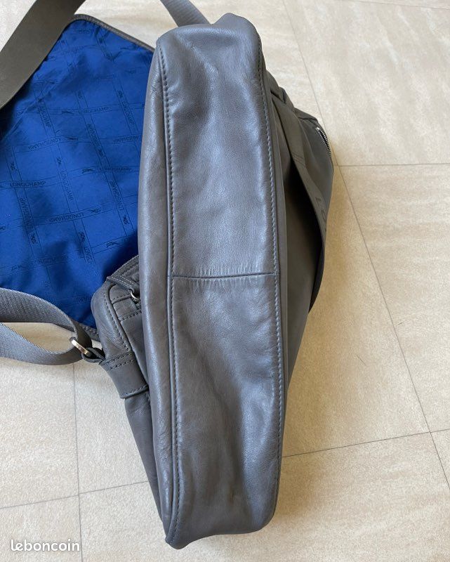Sac cuir gris longchamp (image 5)