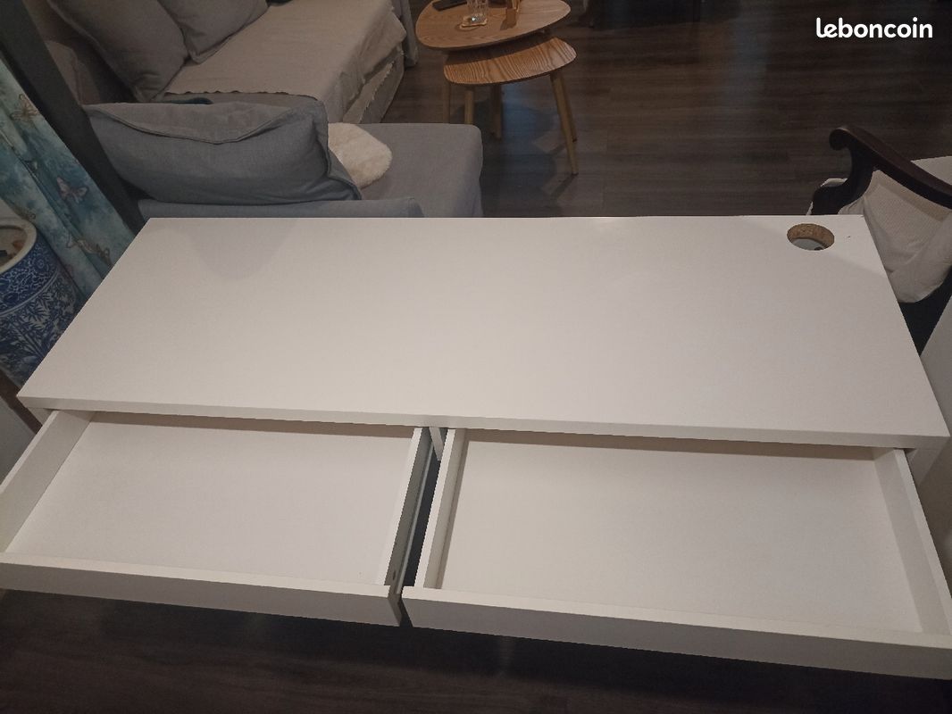 Bureau Ikea blanc Micke 142x50 cm (image 3)