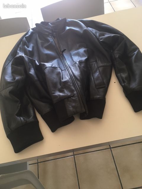 Blouson en cuir Façonnable (image 1)