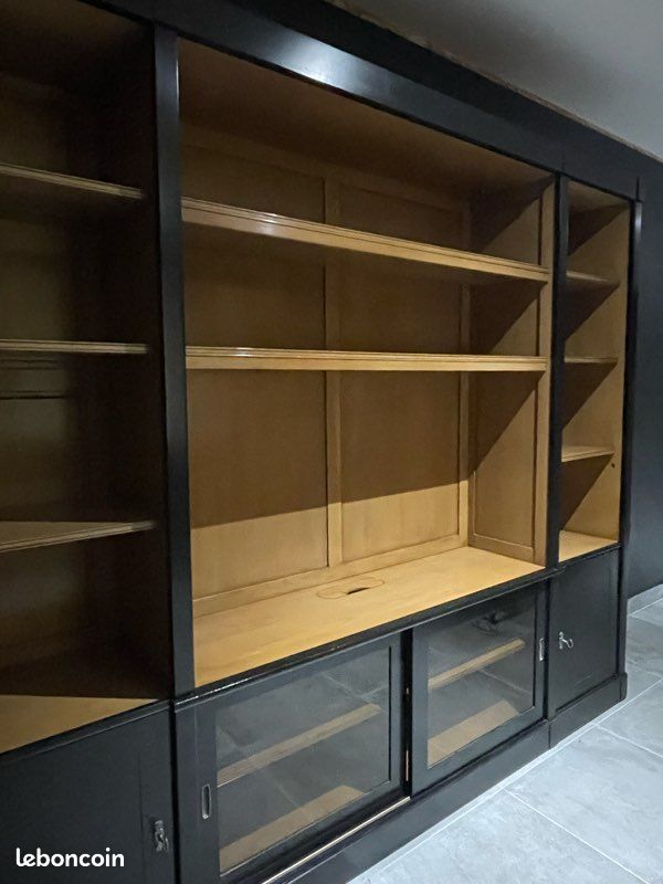 Bibliothèque / meuble tv GRANGE merisier massif + livraison et montage possible (image 8)