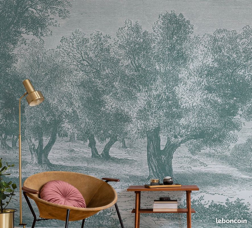 Papier peint ancien Paysage de Etienne Allegrain | La Route des Indes