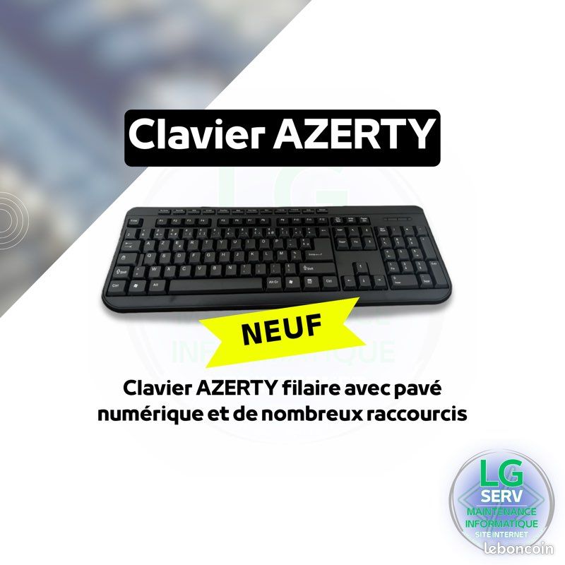 Clavier AZERTY Français Pour Sony VAIO - Modèle CL-419B-ELAZN, Neuf, Filaire, Couleur Noir