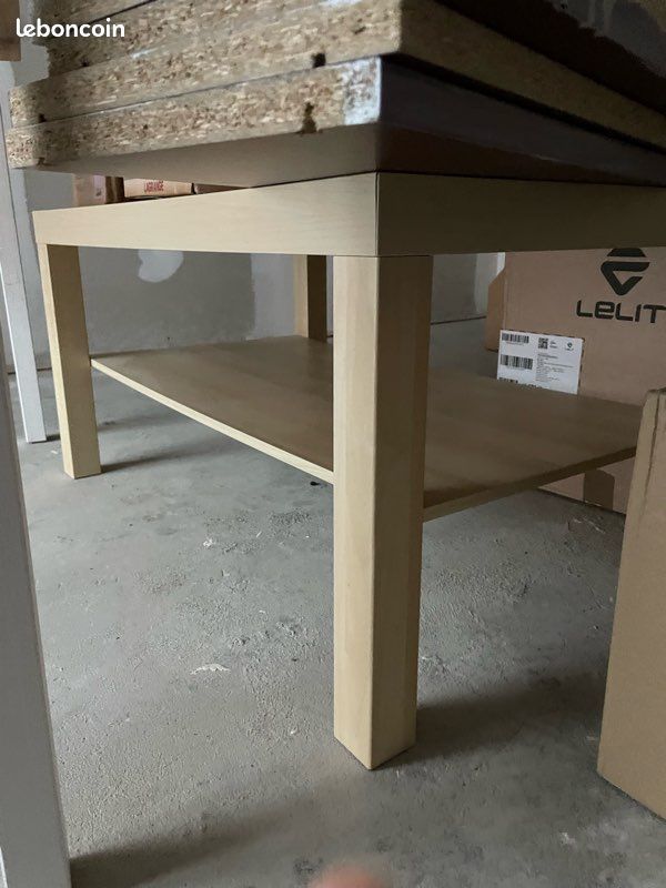Table Basse IKEA LACK – 90x55x45 Cm – Effet Chêne Teinté Blanc – Neuve Sous Emballage