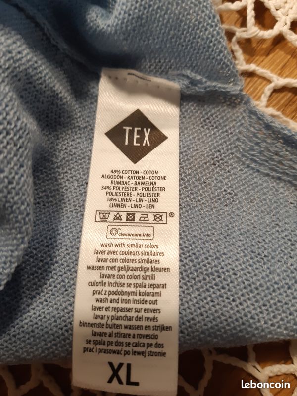 Pull bleu clair neuf marqueTEX (image 6)