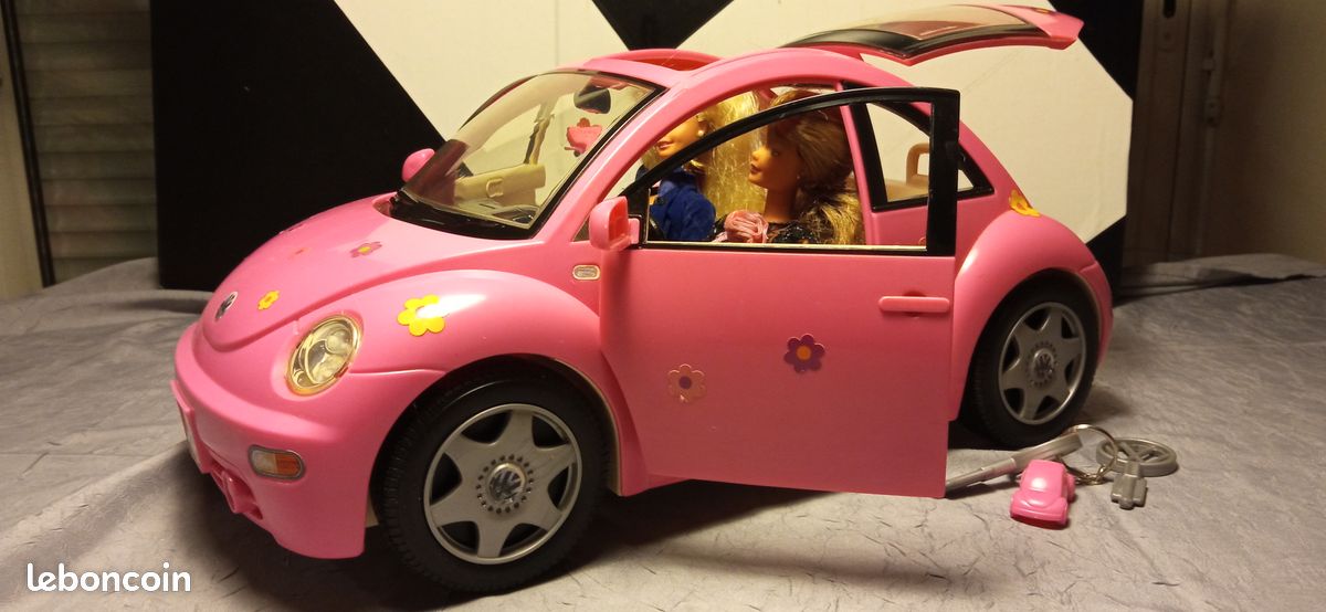 Barbie voiture vw coccinelle rose 40 cm (image 3)