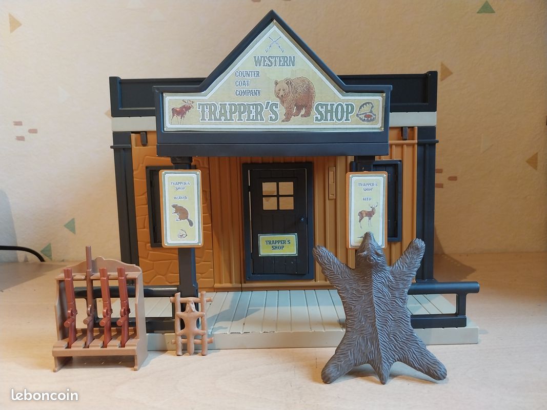 Playmobil Maison Western – Trapper’s Shop – Avec Ours – Occasion
