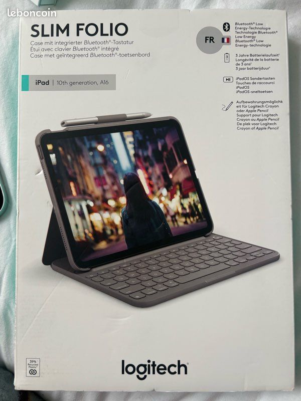 Coque Apple Ipad A16 11 pouces 10th generation Clavier officielle Logitech (image 5)