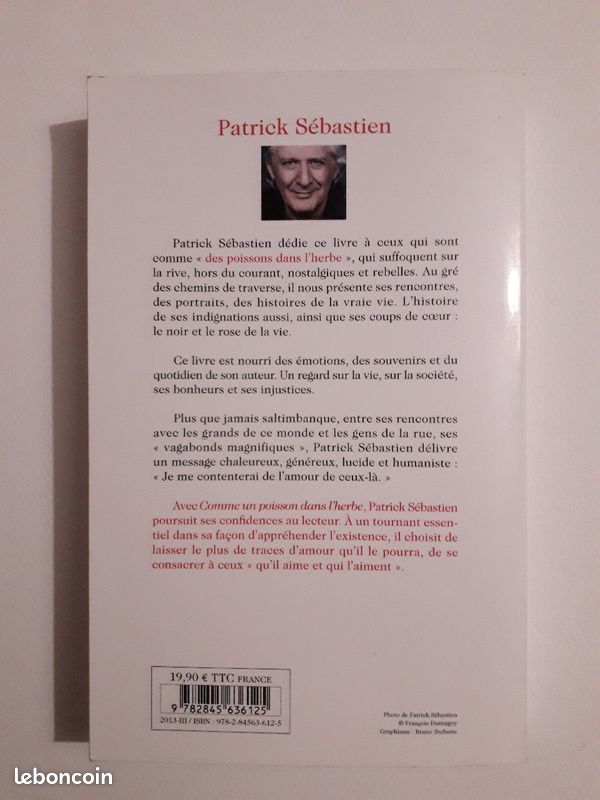 Livre - PATRICK SÉBASTIEN - Comme un Poisson dans l'Herbe (image 2)